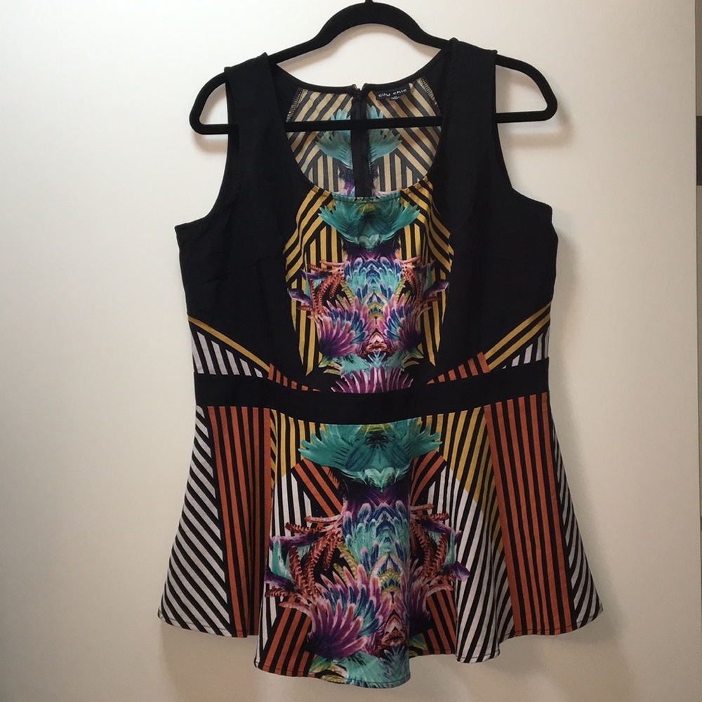 City Chic sleeveless peplum top